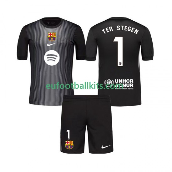 FC Barcelona Goalkeeper Ter Stegen 1 Third Football Shirts 2025-2026 Kids LS
