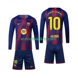 FC Barcelona Lamine Yamal 10 Home Football Shirts 2025-2026 Kids SS