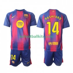 FC Barcelona Marcus Rashford 14 Home Football Shirts 2025-2026 Kids LS