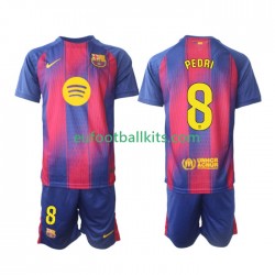 FC Barcelona Pedri 8 Home Football Shirts 2025-2026 Kids LS