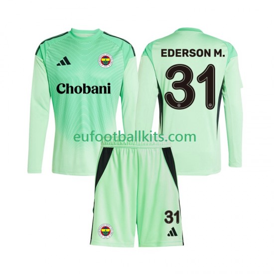 Fenerbahce Goalkeeper Ederson Moraes 31 Away Football Shirts 2025-2026 Kids SS