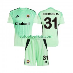 Fenerbahce Goalkeeper Ederson Moraes 31 Away Football Shirts 2025-2026 Kids LS