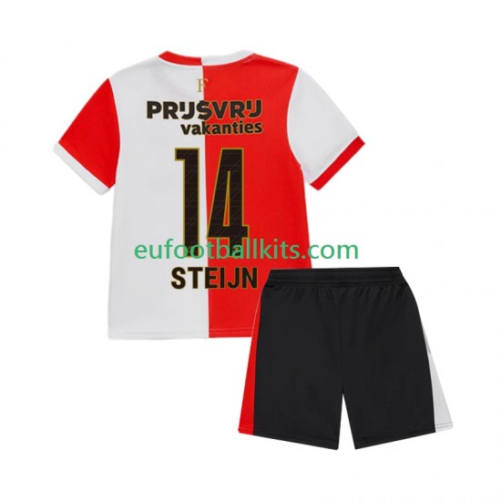 Feyenoord Rotterdam Sem Steijn 14 Home Football Shirts 2025-2026 Kids LS