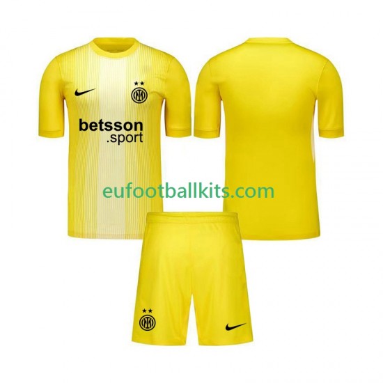 Inter Milan Goalkeeper Away Football Shirts 2025-2026 Kids LS