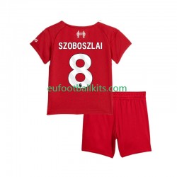 Liverpool Dominik Szoboszlai 8 Home Football Shirts 2025-2026 Kids LS