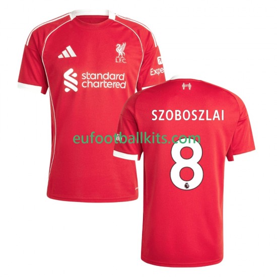 Liverpool Dominik Szoboszlai 8 Home Football Shirts 2025-2026 Men LS