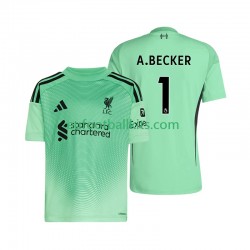 Liverpool Goalkeeper Alisson Becker 1 Home Football Shirts 2025-2026 Men LS