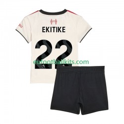 Liverpool Hugo Ekitike 22 Away Football Shirts 2025-2026 Kids LS