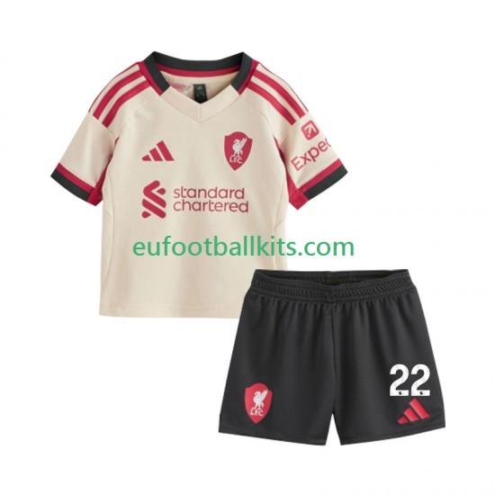 Liverpool Hugo Ekitike 22 Away Football Shirts 2025-2026 Kids LS