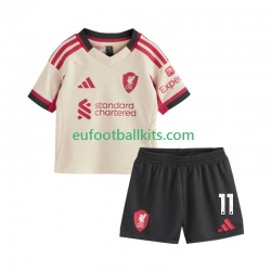 Liverpool Mohamed Salah 11 Away Football Shirts 2025-2026 Kids LS