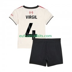 Liverpool Virgil van Dijk 4 Away Football Shirts 2025-2026 Kids LS