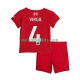 Liverpool Virgil van Dijk 4 Home Football Shirts 2025-2026 Kids LS