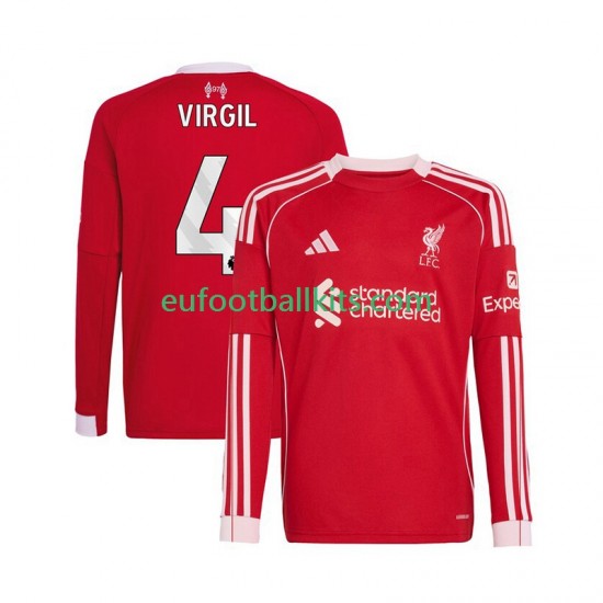 Liverpool Virgil van Dijk 4 Home Football Shirts 2025-2026 Men SS