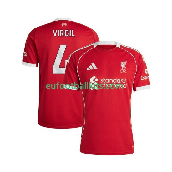 Liverpool Virgil van Dijk 4 Home Football Shirts 2025-2026 Men LS