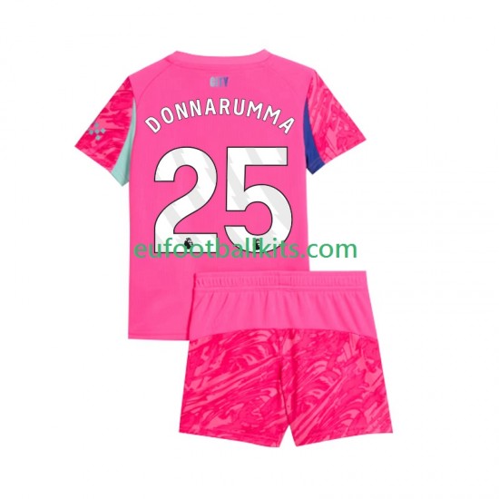 Manchester City Goalkeeper Gianluigi Donnarumma 25 Away Football Shirts 2025-2026 Kids LS