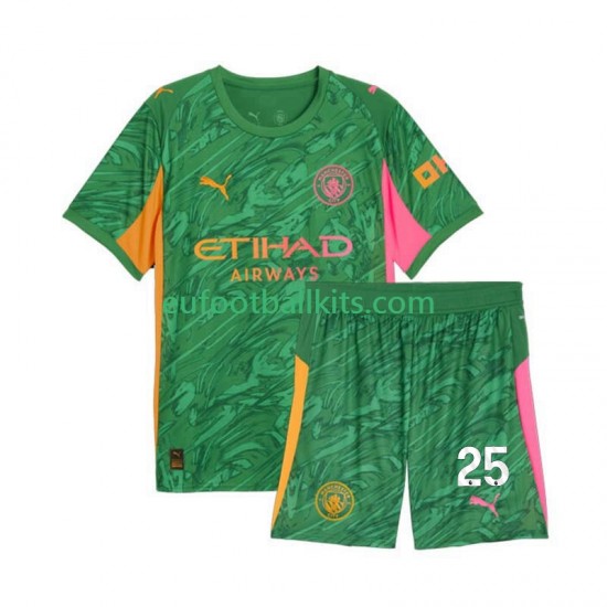 Manchester City Goalkeeper Gianluigi Donnarumma 25 Home Football Shirts 2025-2026 Kids LS