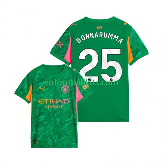 Manchester City Goalkeeper Gianluigi Donnarumma 25 Home Football Shirts 2025-2026 Men LS
