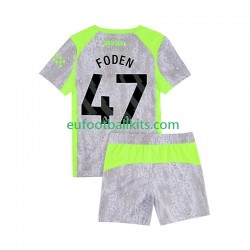 Manchester City Phil Foden 47 Third Football Shirts 2025-2026 Kids LS