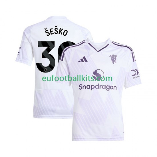 Manchester United Benjamin Sesko 30 Away Football Shirts 2025-2026 Men LS