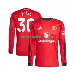 Manchester United Benjamin Sesko 30 Home Football Shirts 2025-2026 Men SS
