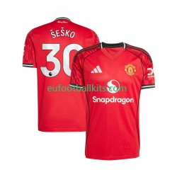 Manchester United Benjamin Sesko 30 Home Football Shirts 2025-2026 Men LS