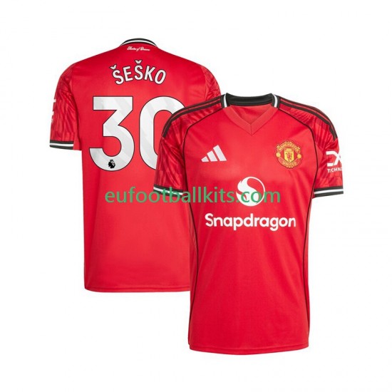 Manchester United Benjamin Sesko 30 Home Football Shirts 2025-2026 Men LS