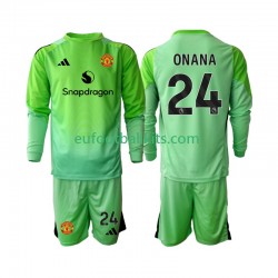 Manchester United Goalkeeper Andre Onana 24 Fourth Football Shirts 2025-2026 Kids SS