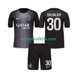 Paris Saint Germain Goalkeeper Lucas Chevalier 30 Home Football Shirts 2025-2026 Kids LS