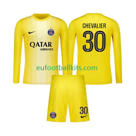 Paris Saint Germain Goalkeeper Lucas Chevalier 30 Third Football Shirts 2025-2026 Kids SS