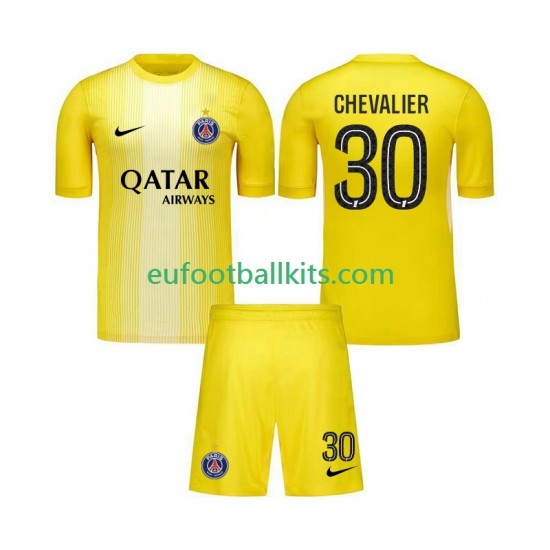 Paris Saint Germain Goalkeeper Lucas Chevalier 30 Third Football Shirts 2025-2026 Kids LS