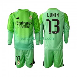 Real Madrid Goalkeeper Andriy Lunin 13 Away Football Shirts 2025-2026 Kids SS