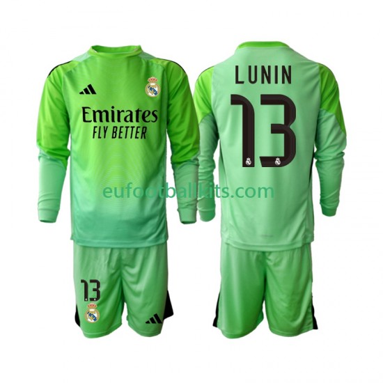 Real Madrid Goalkeeper Andriy Lunin 13 Away Football Shirts 2025-2026 Kids SS