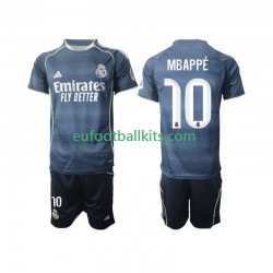 Real Madrid Kylian Mbappe 10 Away Football Shirts 2025-2026 Kids LS