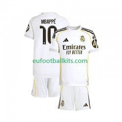 Real Madrid Kylian Mbappe 10 Home Football Shirts 2025-2026 Kids LS