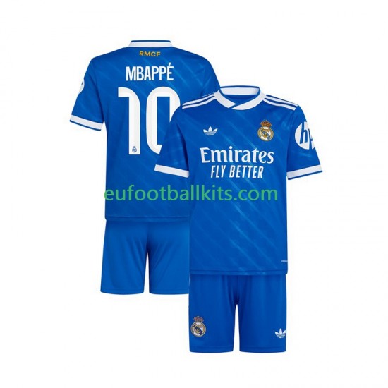 Real Madrid Kylian Mbappe 10 Third Football Shirts 2025-2026 Kids LS