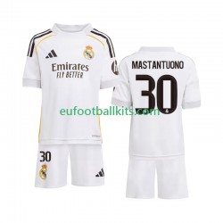 Real Madrid Mastantuono 30 Home Football Shirts 2025-2026 Kids LS