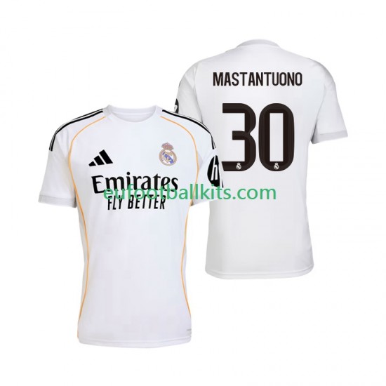 Real Madrid Mastantuono 30 Home Football Shirts 2025-2026 Men LS