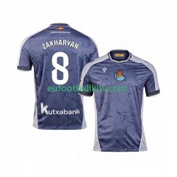 Real Sociedad Arsen Zakharyan 8 Away Football Shirts 2025-2026 Men LS