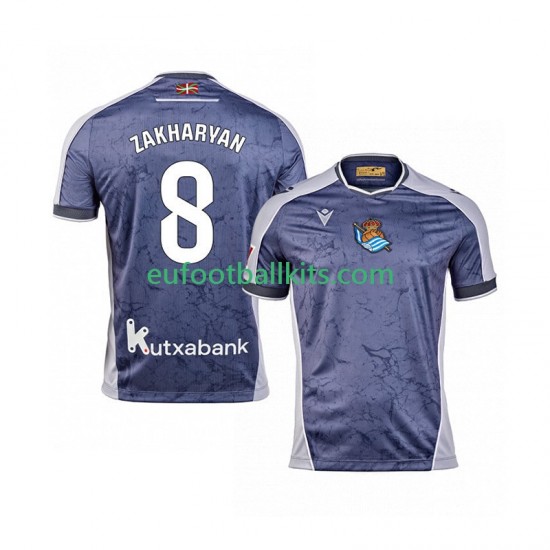 Real Sociedad Arsen Zakharyan 8 Away Football Shirts 2025-2026 Men LS