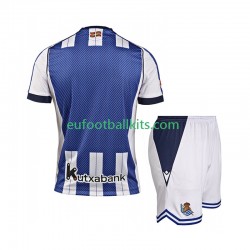 Real Sociedad Home Football Shirts 2025-2026 Kids LS