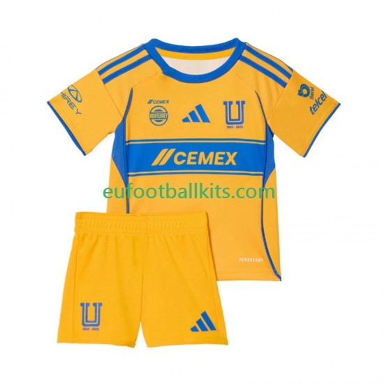 Tigres UANL Home Football Shirts 2025-2026 Kids LS