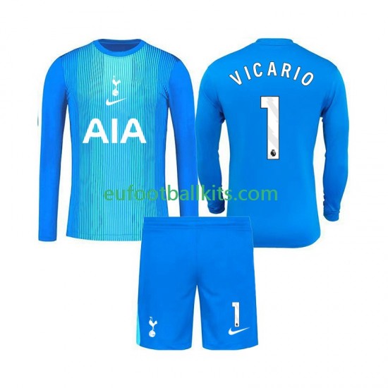 Tottenham Hotspur Goalkeeper Guglielmo Vicario 1 Away Football Shirts 2025-2026 Kids SS