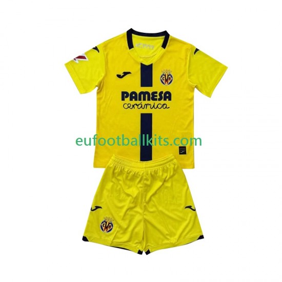 Villarreal CF Home Football Shirts 2025-2026 Kids LS