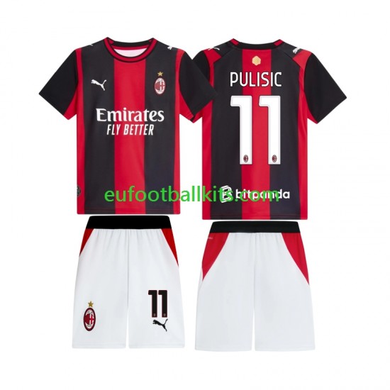 AC Milan Pulisic 11 Home Football Shirts 2026-2027 Kids LS