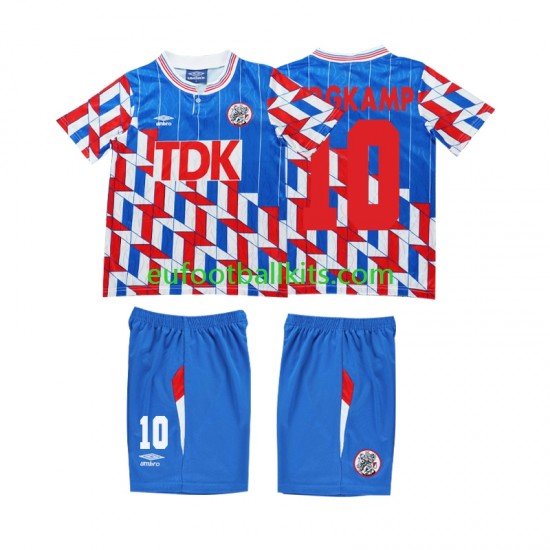 AFC Ajax BERGKAMP 10 Retro Away Football Shirts 1989 1990 Kids SS
