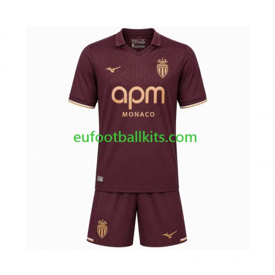 AS Monaco Away Football Shirts 2026-2027 Kids LS