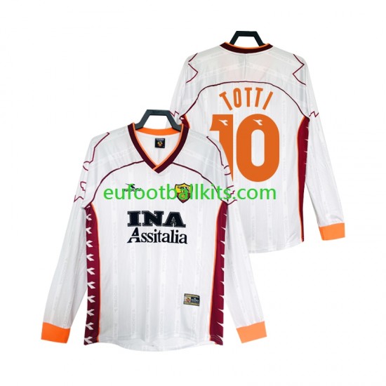 AS Roma Totti 10 Retro Away Football Shirts 1999 2000 Men SS