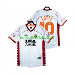 AS Roma Totti 10 Retro Away Football Shirts 1999 2000 Men LS