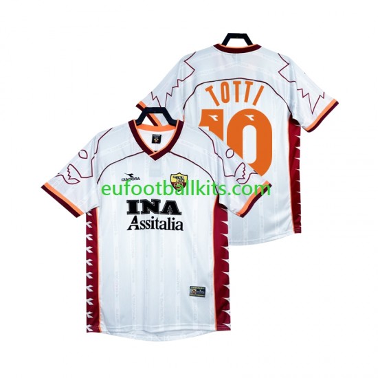 AS Roma Totti 10 Retro Away Football Shirts 1999 2000 Men LS