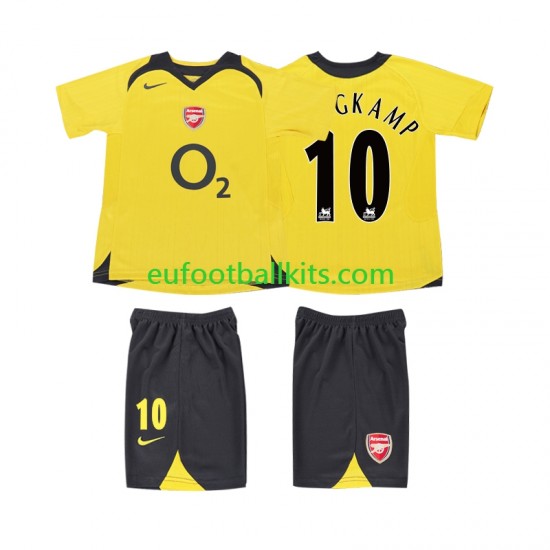 Arsenal BERGKAMP 10 Retro Away Football Shirts 2005 2006 Kids LS